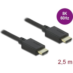 Delock High Speed HDMI Cable 48 Gbps 8K 60 Hz 2.5 m