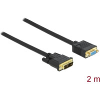 Delock Cable DVI 12+5 male to VGA female 2 m