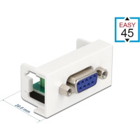 Delock Easy 45 Module D-Sub 9 pin female to 6 pin Terminal Block 22.5 x 45 mm