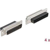Delock D-Sub 25 pin crimp male, metal, 4 pieces