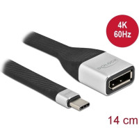Delock FPC Flat Ribbon Cable USB Type-C™ to DisplayPort (DP Alt Mode) 4K 60 Hz 14 cm