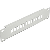 Delock 10″ Fiber Optic Patch Panel 12 Port for SC Simplex / LC Duplex 1U grey