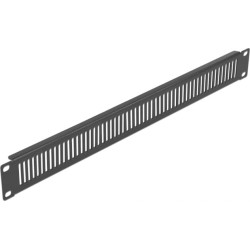 Delock 19″ Network Cabinet Panel with ventilation slots vertical 1U black