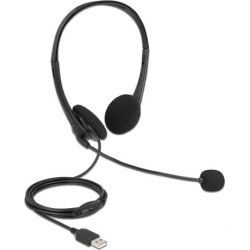 Delock USB Stereo Headset with Volume Control for PC and Laptop