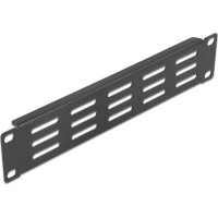 Delock 10″ Network Cabinet Panel with ventilation slots horizontal 1U black