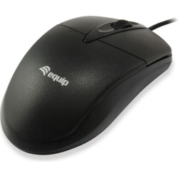 Equip Optische Maus USB Desktop   Rechts-Linkshänder schwarz