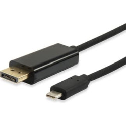 Equip 133467 video kabeļu aksesuārs 1,8 m USB Veids-C DisplayPort Melns