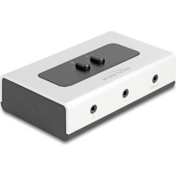 Delock 2 to 1 Switch Stereo Jack 3.5 mm 4 pin manual bidirectional