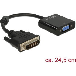 Delock Adapter DVI-D 24+1 male > VGA female black