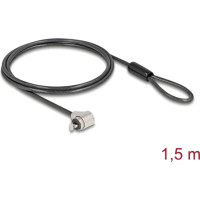 Navilock Laptop Security Cable with Key Lock for standard Kensington slot - short locking head