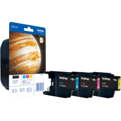 Brother LC-1240RBWBP tintes kārtridžs Oriģināls Standarta produktivitāte Tirkīzzils, Fuksīns, Dzeltens
