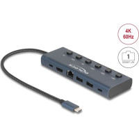 Delock USB Type-C™ Docking Station 4K - HDMI / USB / Gigabit LAN / PD 3.0 90 W with switches