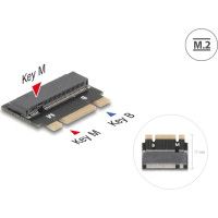 Delock Adapter M.2 Key B+M male to M.2 Key M slot - Extension