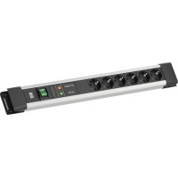 Bachmann CONNECTUS 6xCEE7/3, 1xGVS 1xSchalter 2,0m CEE7/7 Grau
