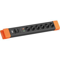 Bachmann CONNECTUS 6xCEE7/3, 1xSPD 1xSchalter 2,0m CEE7/7 Sw/Or