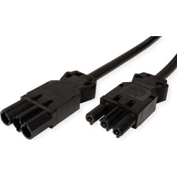 Bachmann device extension GST18-3 plug/coupling, Halogen-free, black, 3 m