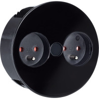 Bachmann TWIST 2xUTE 2,0m AEH schwarz 30GE seidenmatt, schwarz, 2 m