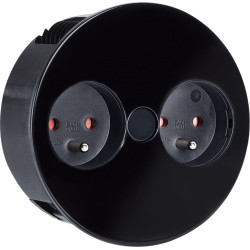 Bachmann TWIST 2xUTE 2,0m AEH schwarz 30GE seidenmatt, schwarz, 2 m