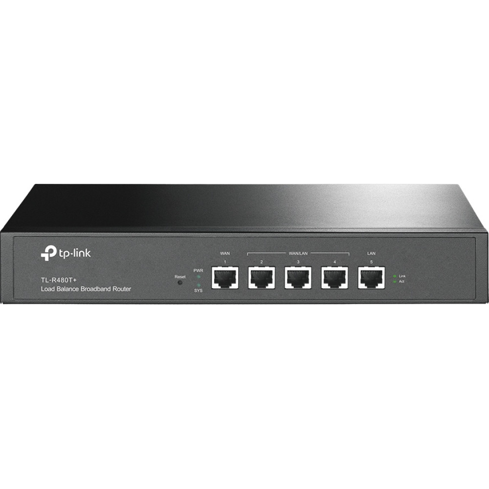 Tp-Link TL-R480T+ ar vadiem pievienojams rūteris Ātrais Ethernet Melns