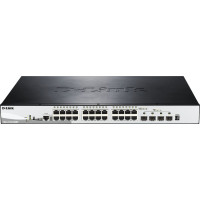 D-Link DGS-1510-28XMP Vadīts L2/L3 Gigabit Ethernet (10/100/1000) Power over Ethernet (PoE) Melns, Pelēks
