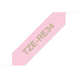 Brother TZE-RE34 marķēšanas lenta Zelta vai rozā