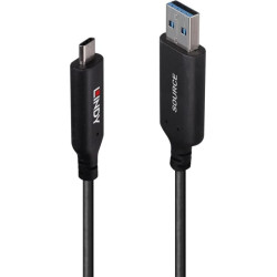 Lindy 43397 USB kabelis USB 3.2 Gen 1 (3.1 Gen 1) 50 m USB A USB C Melns