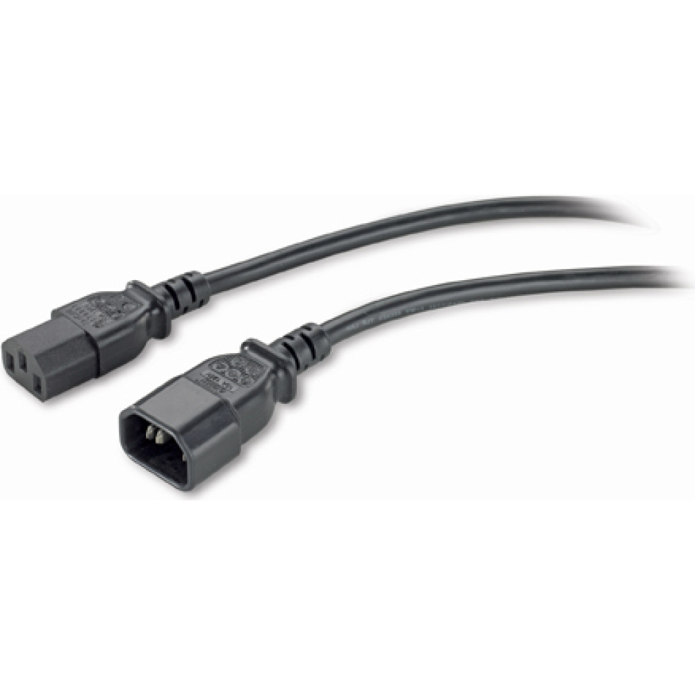 APC PWR Cord C13 - C14, 0.6 m Melns 0,61 m C13 uzmava C14 uzmava