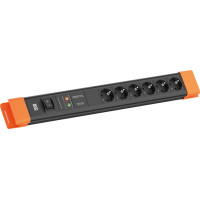 Bachmann CONNECTUS 6xCEE7/3, 1xGVS 1xSchalter 2,0m CEE7/7 Sw/Or