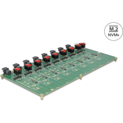 Delock M.2 Test Board for 8 x M.2 NVMe Key M SSD with SFF-8643 connector