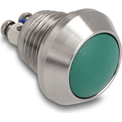 Delock Push Button for Installation 12 mm 2 x Screw Terminal green