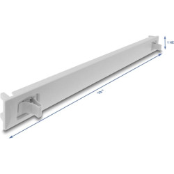 Delock 19″ 1U Blind Panel ABS plastic with snap-in function grey