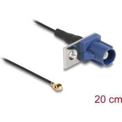 Delock Antenna Cable FAKRA C plug to MHF® I plug 1.13 - 20 cm 1 prepunched hole