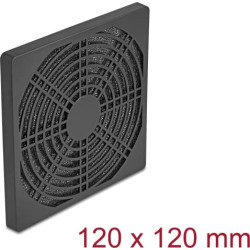 Delock Fan Grill with Dust Filter 120 x 120 mm black