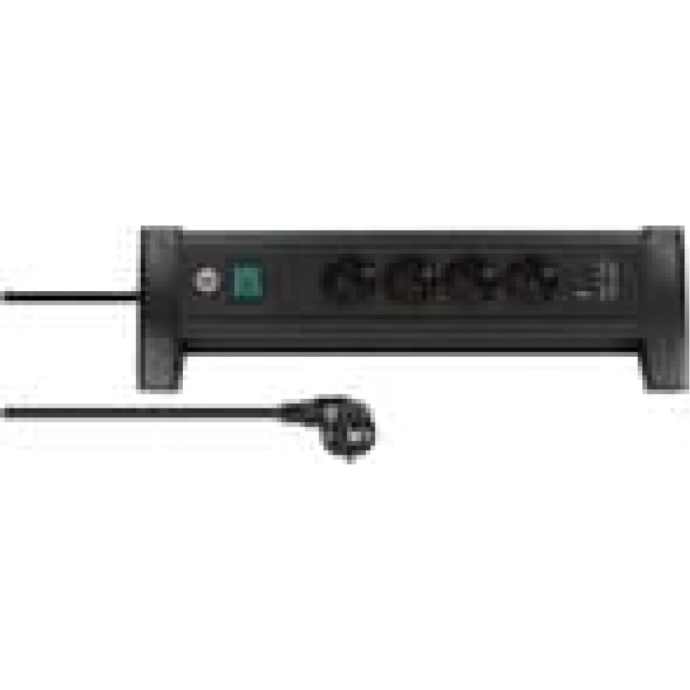 Brennenstuhl ALU-Office-Line 4fach schwarz wei&szlig; *DE*