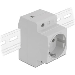 Delock Power Socket with a Side Grounding Contact for DIN Rail
