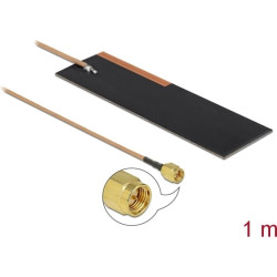 Delock LPWAN Antenna SMA plug 1 - 2 dBi RG-178 1 m PCB internal self adhesive