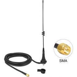 Delock LPWAN 868 MHz Antenna SMA plug 4.5 dBi fixed omnidirectional with connection cable RG-58 C/U 2.5 m outdoor black