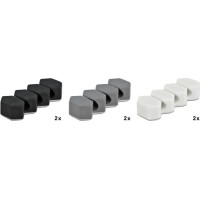 Delock Cable Holder with 3 feed-throughs honeycomb Set 6 pieces