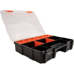 Delock Sorting box with 21 compartments 290 x 220 x 60 mm orange / black