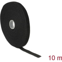 Delock Hook-and-loop fasteners L 10 m x W 13 mm roll black