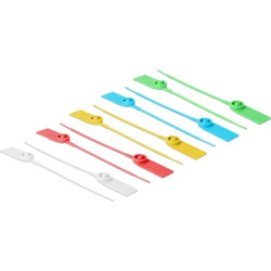 Delock Cable Ties with label tap L 180 x W 2.5 mm 10 pieces assorted colors