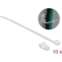 Delock Mounting Clamp 4.8 mm with Cable Tie L 150 x W 2.5 mm white
