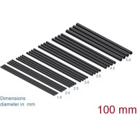Delock Heat Shrink Tube Set 100 mm 28 pieces black