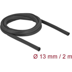 Delock Woven Sleeve self-closing heat-resistant 2 m x 13 mm black
