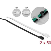 Delock Cable tie with flat head L 370 x W 3.6 mm 100 pieces