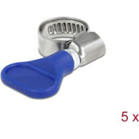 Delock Butterfly Hose Clamp stainless steel 400 SS 10 - 16 mm 5 pieces blue