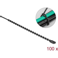 Delock Beaded Cable Tie reusable L 100 x W 2.4 mm black 100 pieces