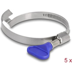 Delock Butterfly Hose Clamp stainless 400 steel with bridge left-handed 50 - 65 mm 5 pieces