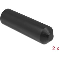 Delock End Caps with inside adhesive 70 x 20 mm 2 pieces black