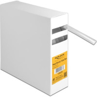 Delock Heat shrink tube box, Shrinkage ratio 2:1, 10 m x 9.5 mm transparent